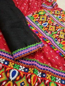 Embroidered Red 3-Piece Outfit