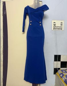Pintrest Elegant Blue Maxi Dress