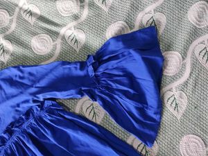 Navy Blue Cotton Flowy Top