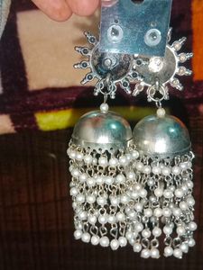 Silver Oxidised Earrings