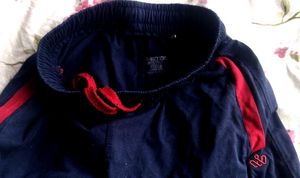 Navy &amp; Red Striped Lounge Pants