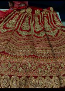 Bridal Lehenga - Red &amp; Gold