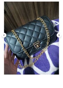 Stylish Black Quilted Crossbody Bag
