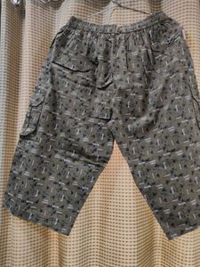 Printed Olive Green Cargo Shorts4xl