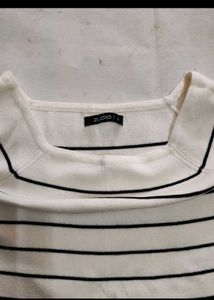 Striped Square Neck Top