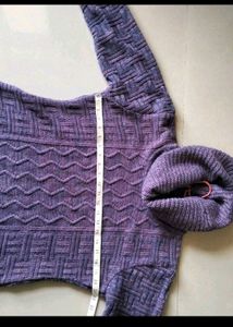 Cable Knit Purple Pullover