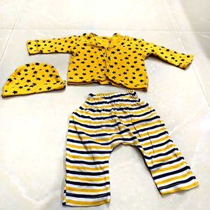 Starry Yellow Baby Beanie