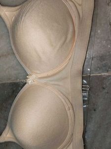 Beige Bra with Clear Straps