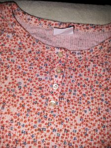 Zara Ripped Floral Printed  Top And Bodysuit