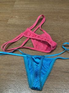 Pink &amp; Blue Thong Set