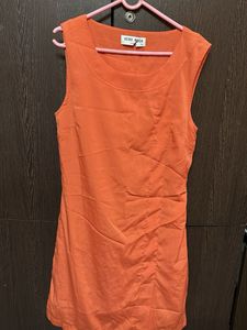 Vero Moda Satin Peach Dress
