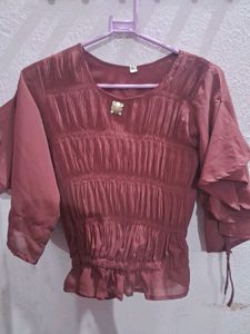 Elegant Maroon Top