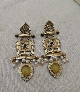Statement Dual Tone Earrings
