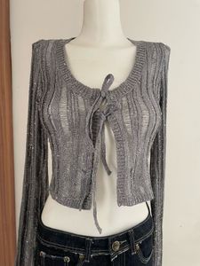 Sparkling Silver Crop Top
