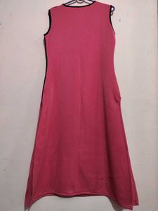Stretchable Hot Pink Designer Kurti At Low Price