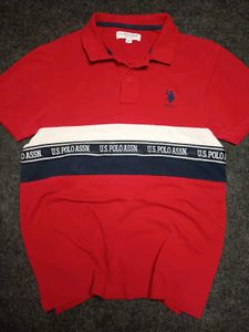 U.S. Polo Assn. Red Striped TShirt