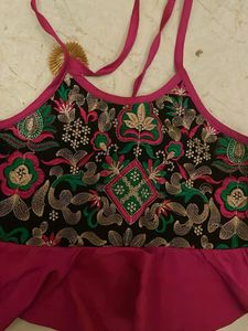 Ethnic Embroidered Dhoti Blouse Set - 1 year Old