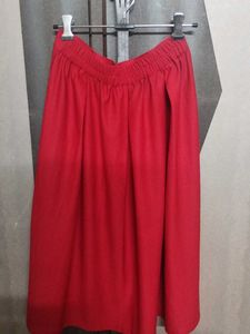 Red Flowy Skirt - Versatile & Chic