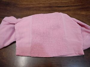 Pink Knotted Crop Top