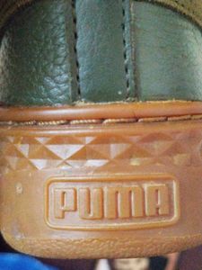 Puma Olive Green Platform Sneakers