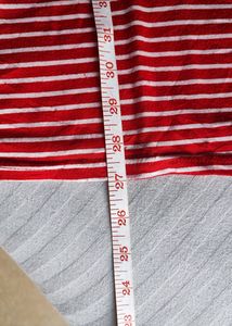 Red N White Striped Dress