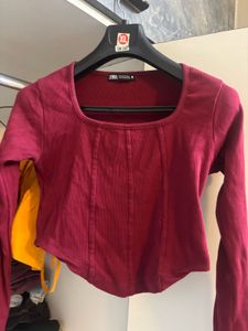 zara corset type crop top