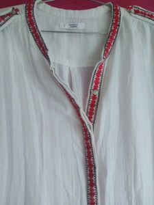 Mango Oversized White Top