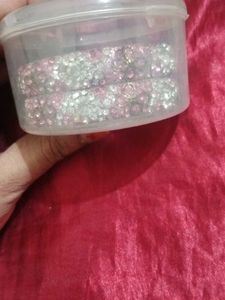 Pink N White Crystals Kada