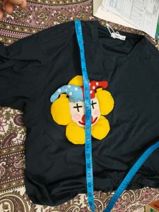 Funky Graphic Blue Tee in XXL size for women
