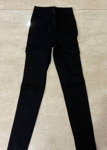 Black Cargo Jeans