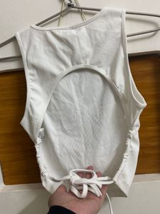 White Sleeveless Top