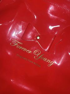 Red 'Forever Young' Tote Bag