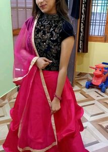 Crop Top Skirt With Dupatta