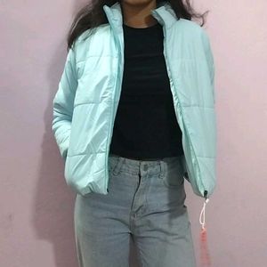 Light Blue Puffer Jacket