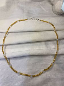 Gold &amp; Crystal Beaded Choker
