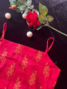Pink Floral Kurta