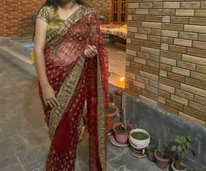 Elegant Maroon Saree