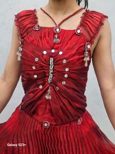 Maroon Gown For Girls