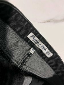 Black Denim Midi Skirt