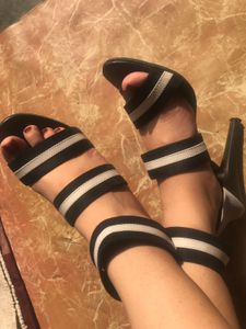 Striped Heels