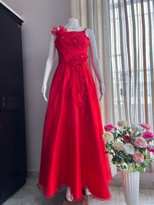 Red Organza Luxury Gown