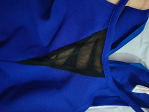 Ajio Blue Maxi Party Dress
