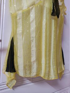 Yellow Sequin Top