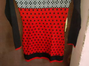 Red Polka Dot Long Sleeve Sweater