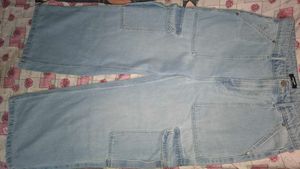 Light Wash Cargo Jeans