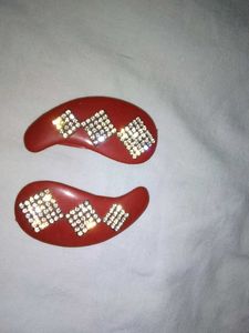 Red Hair Clips (Set of 2)