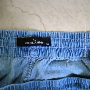 Light Blue Denim Joggers