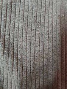 Khaki V Neck Full Sleeve Top