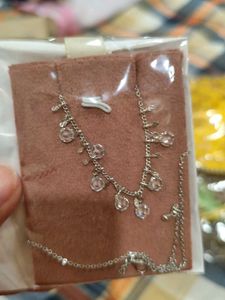 White Stones Chain Necklace