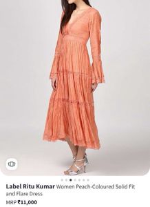 Label Ritu Kumar Peach Dress (BRAND NEW)